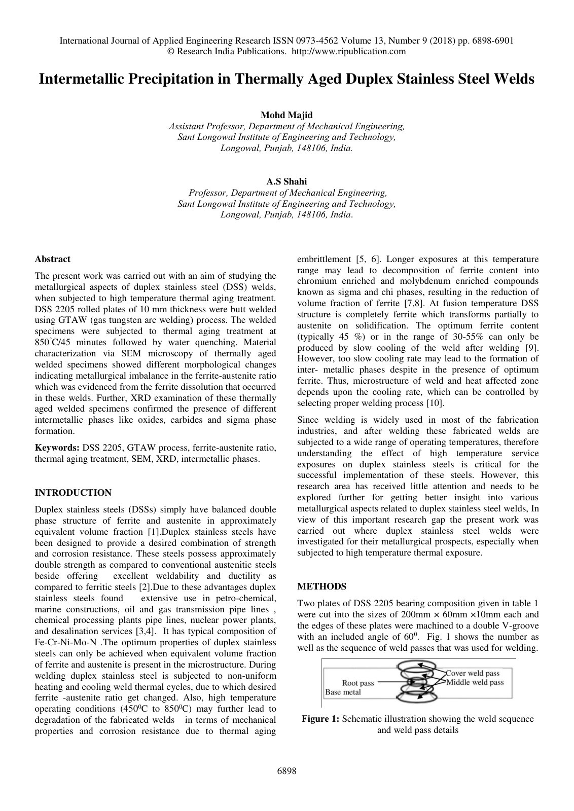 First page of Intermetallic Precipitation in Thermally Aged Duplex Stainless Steel Welds