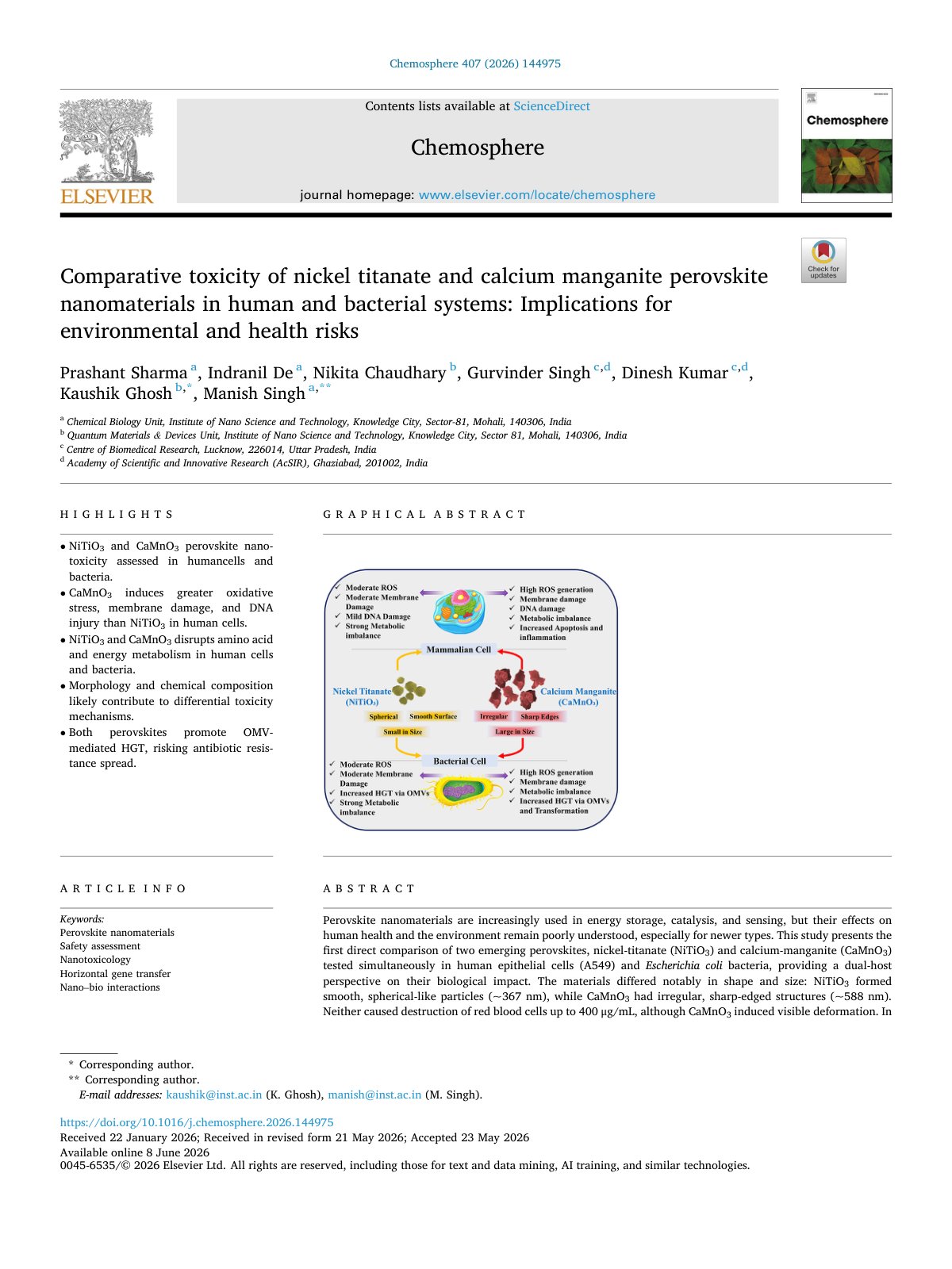 First page of Comparative toxicity of nickel titanate and calcium manganite pero 2026 Chem