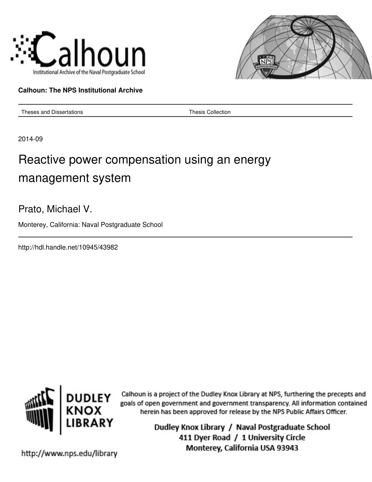 First page of Reactive Power Compensation Using an Ene