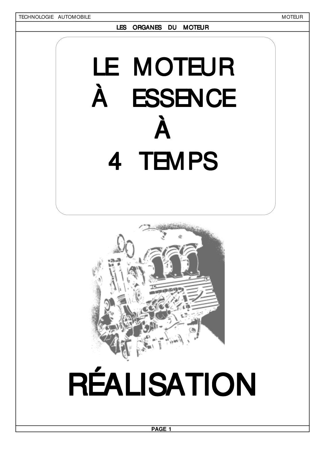 First page of 5 Les organes des moteurs