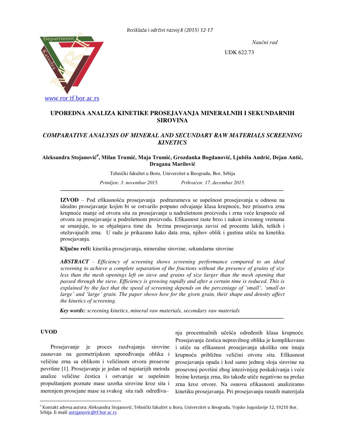 First page of Comparative analysis of mineral and secu