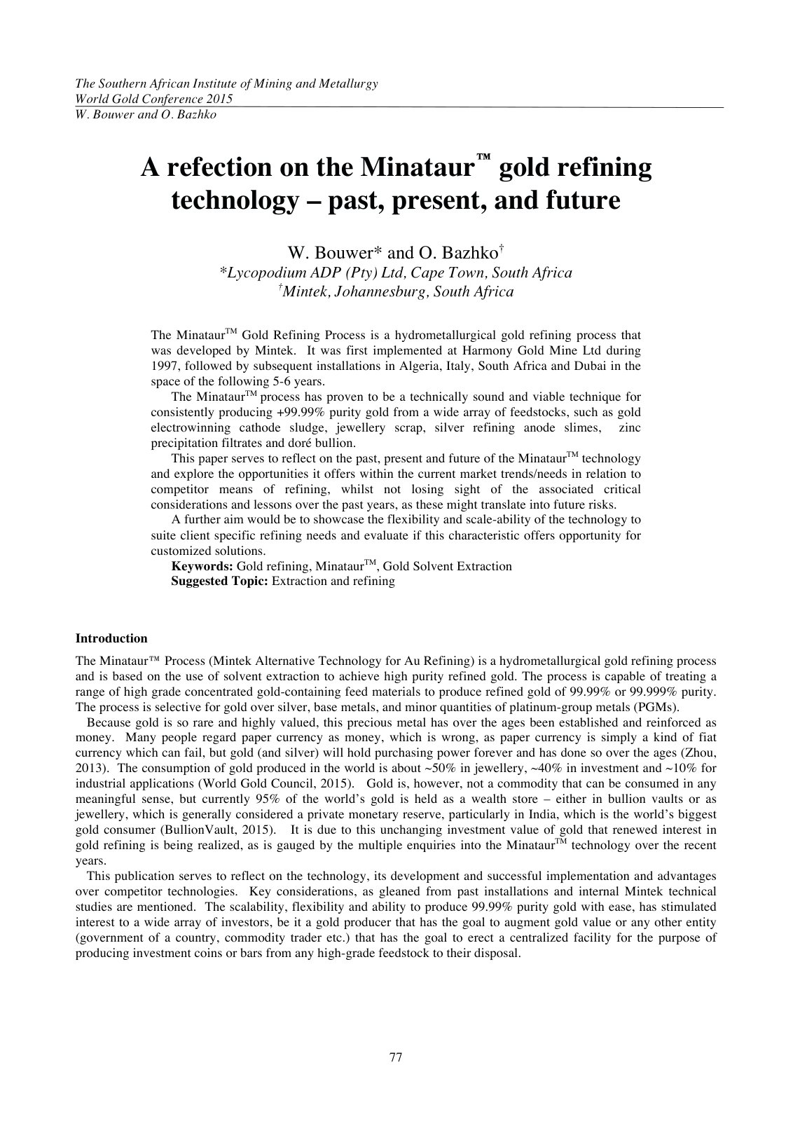 First page of 77 88 WG28 Bouwer