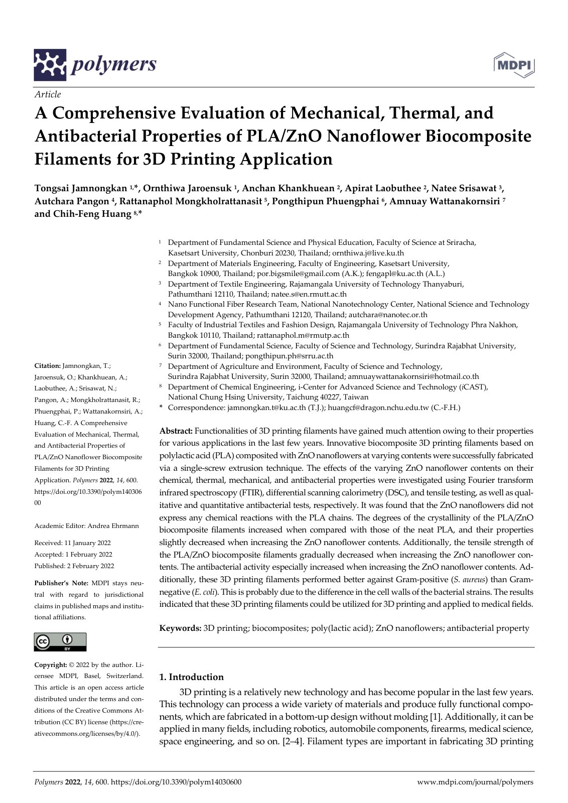 First page of A Comprehensive Evaluation of Mechanical