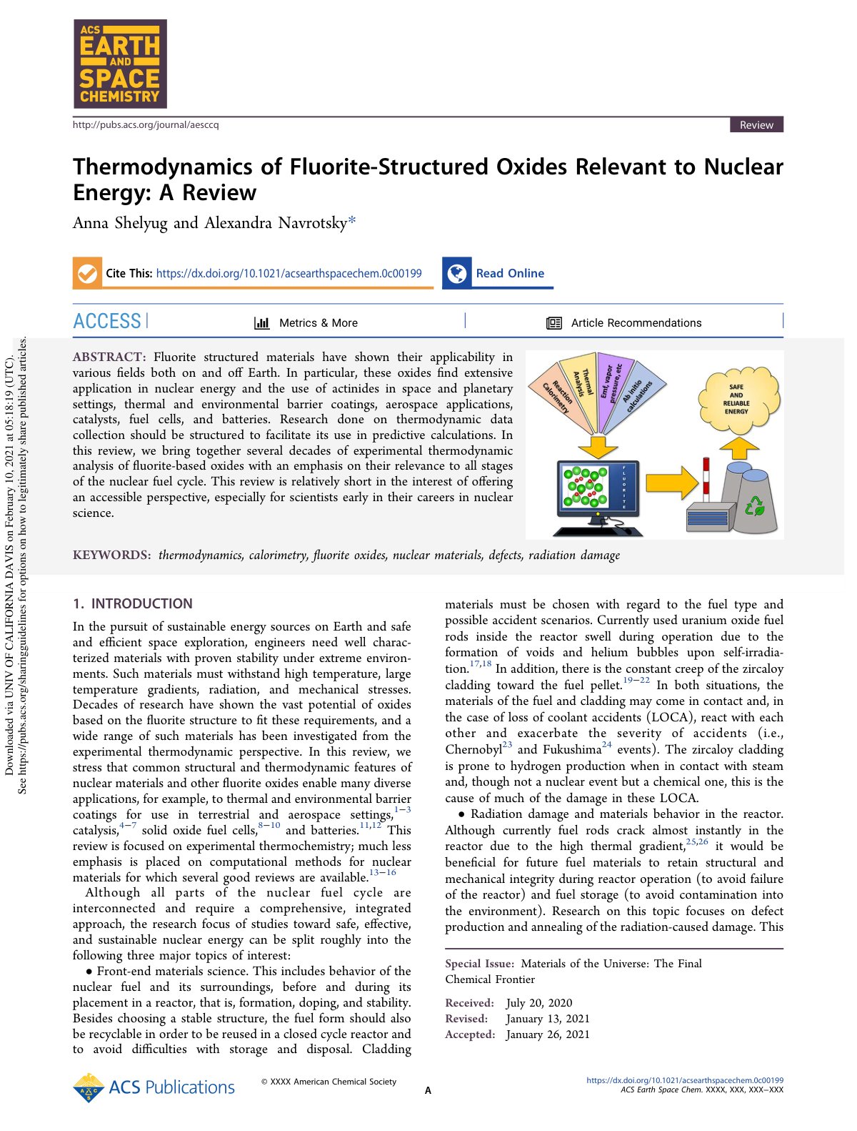 First page of Thermodynamics of Fluorite Structured Ox