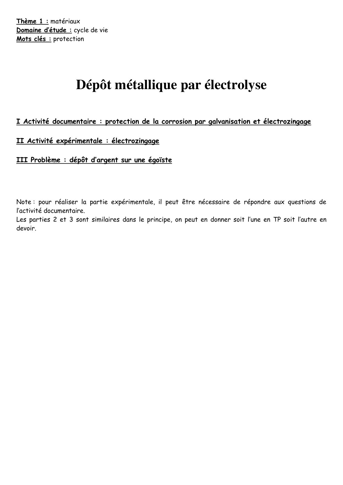 First page of AS electrozingage