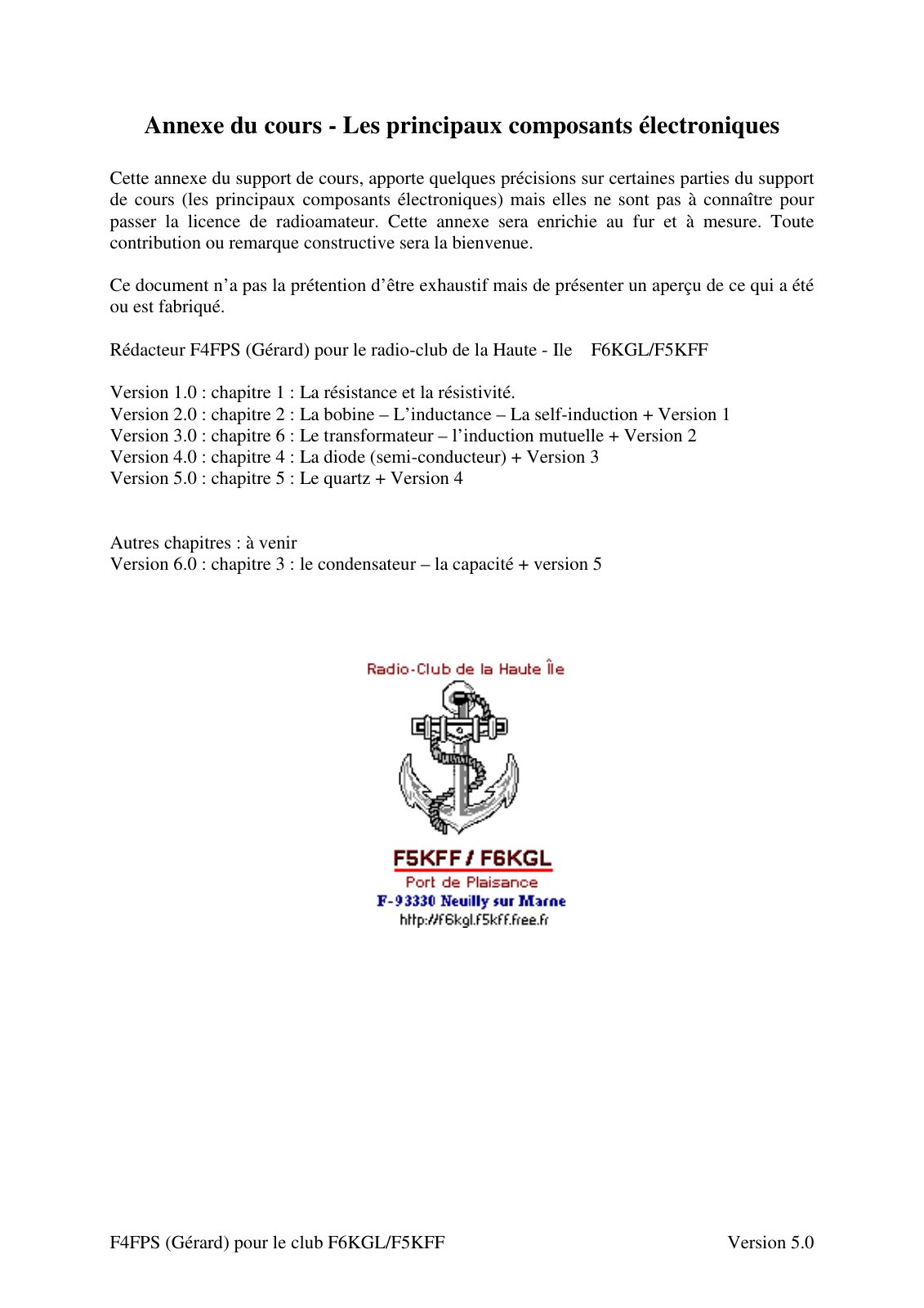 First page of principaux composants electroniques