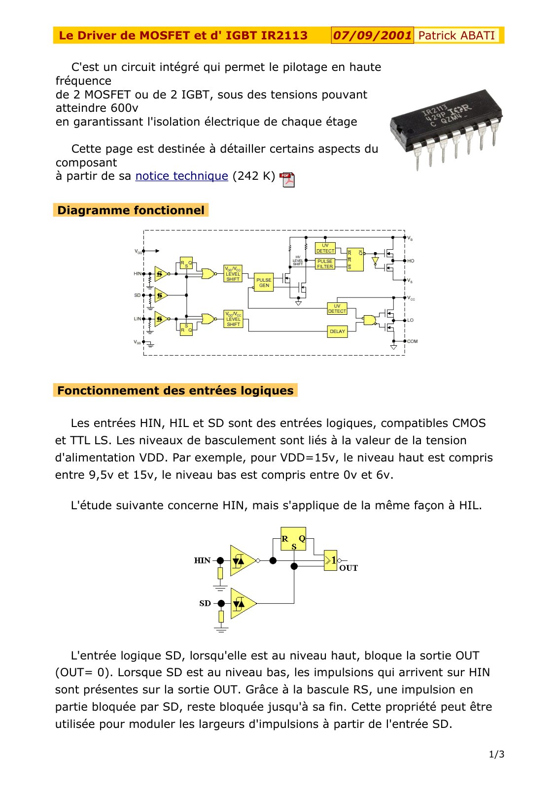 First page of ir2113