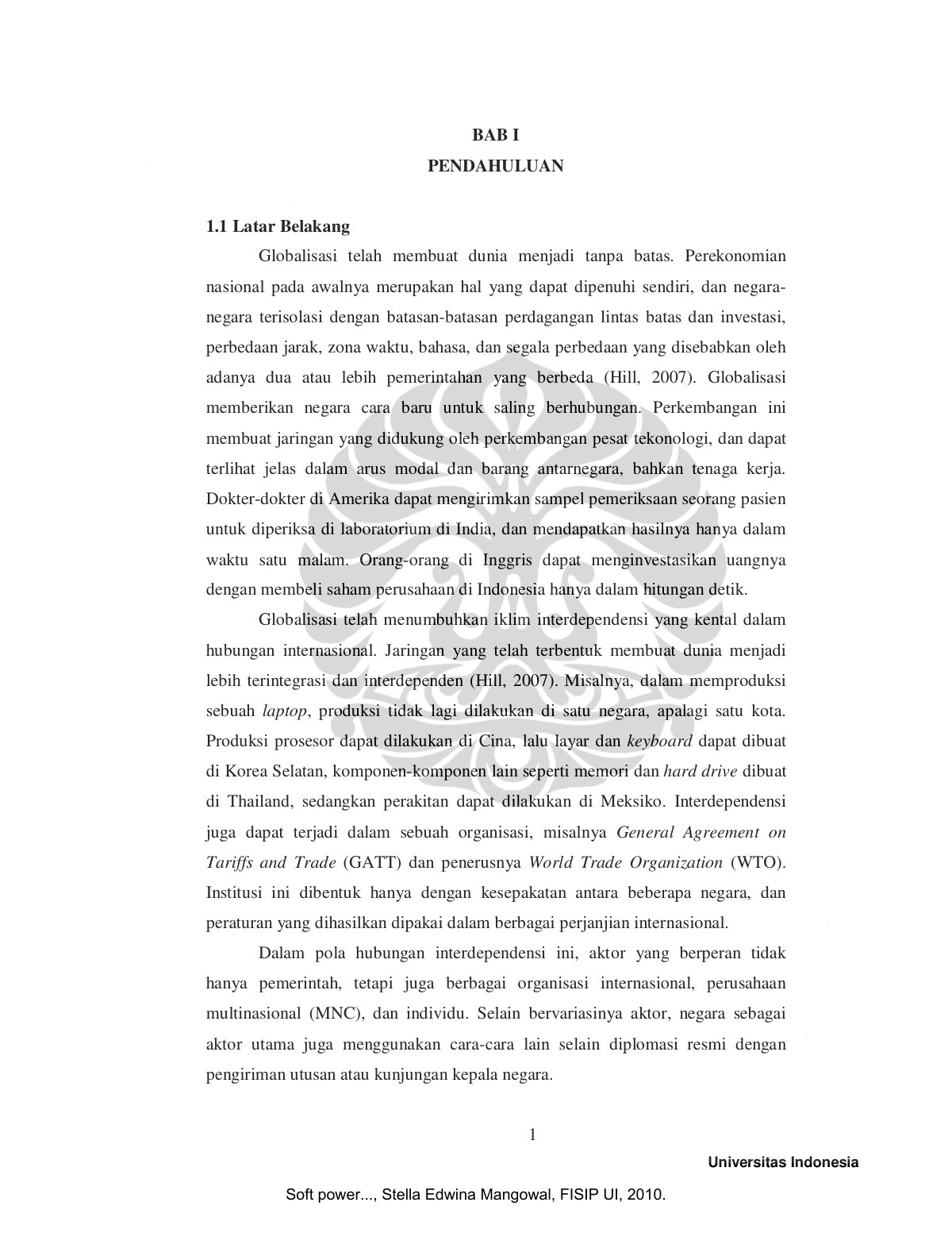First page of Soft power
