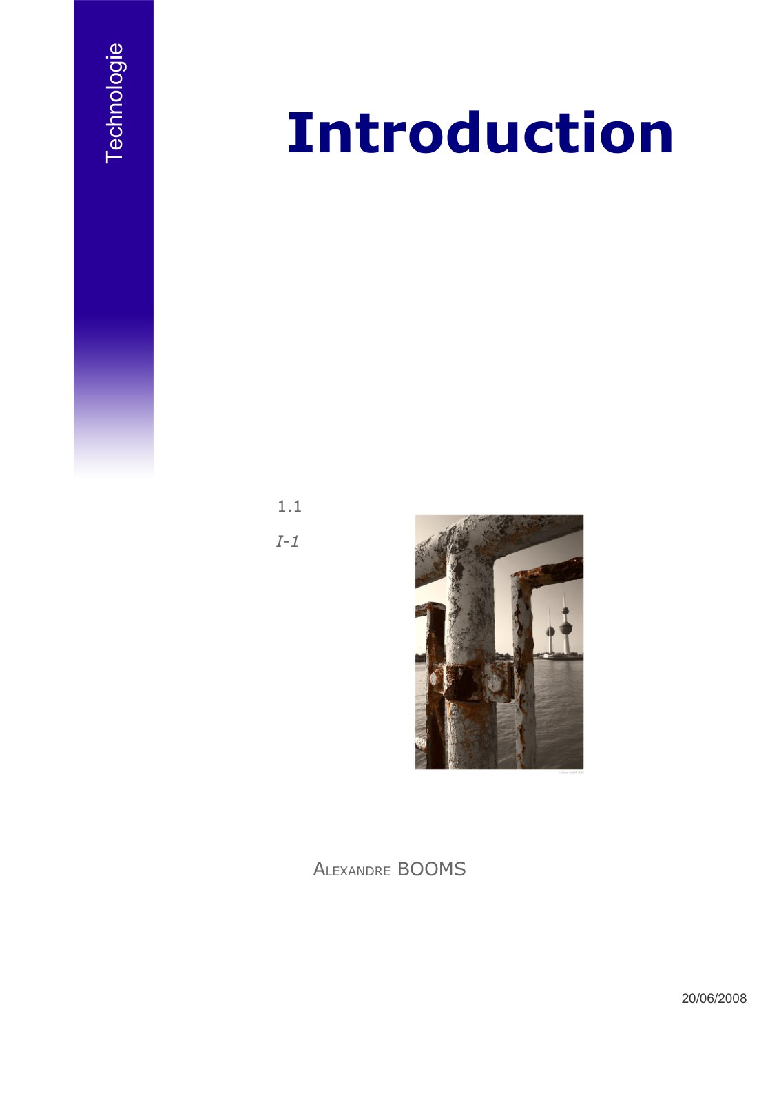 First page of Technologie