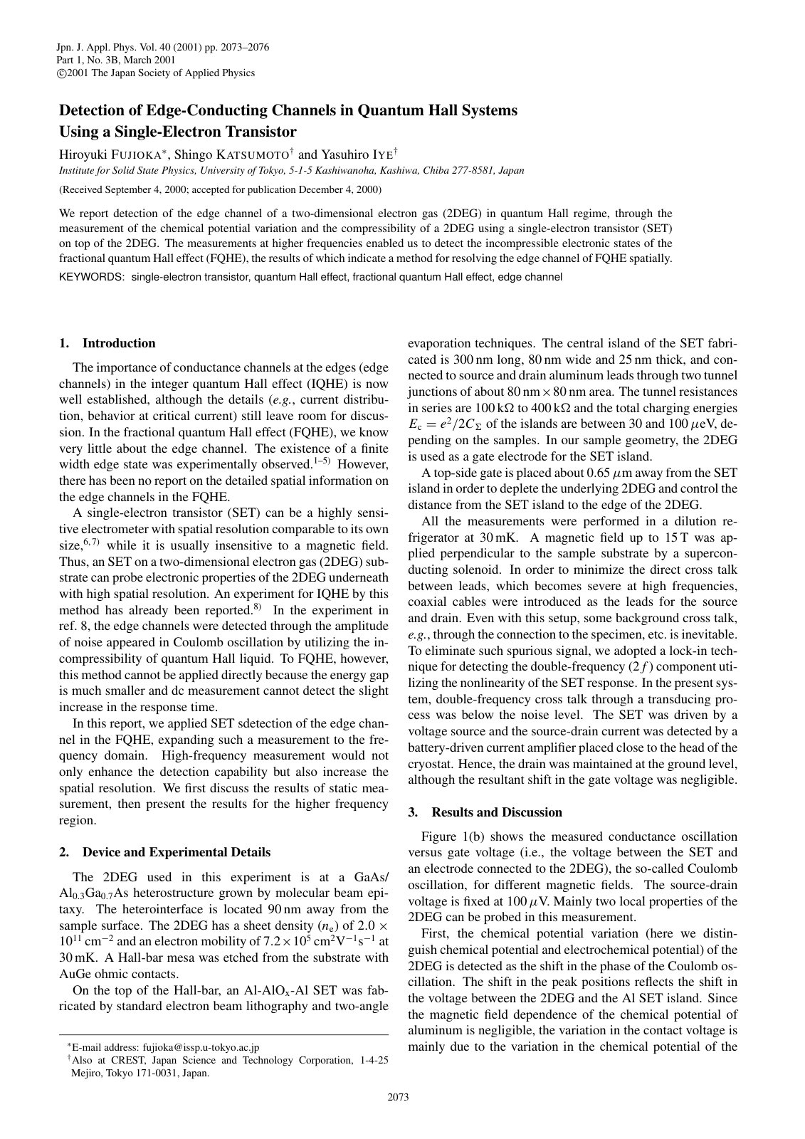 First page of Detection of Edge Conducting Channels in