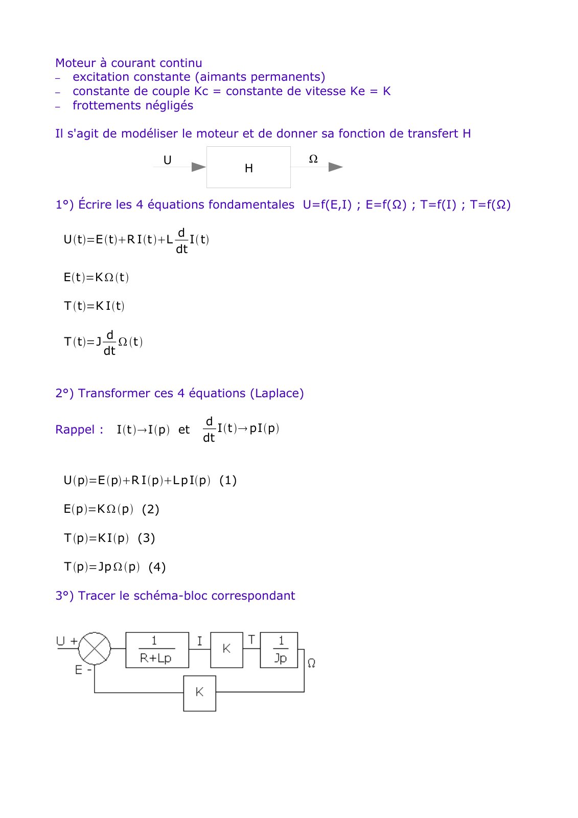 First page of Moteur à courant continu