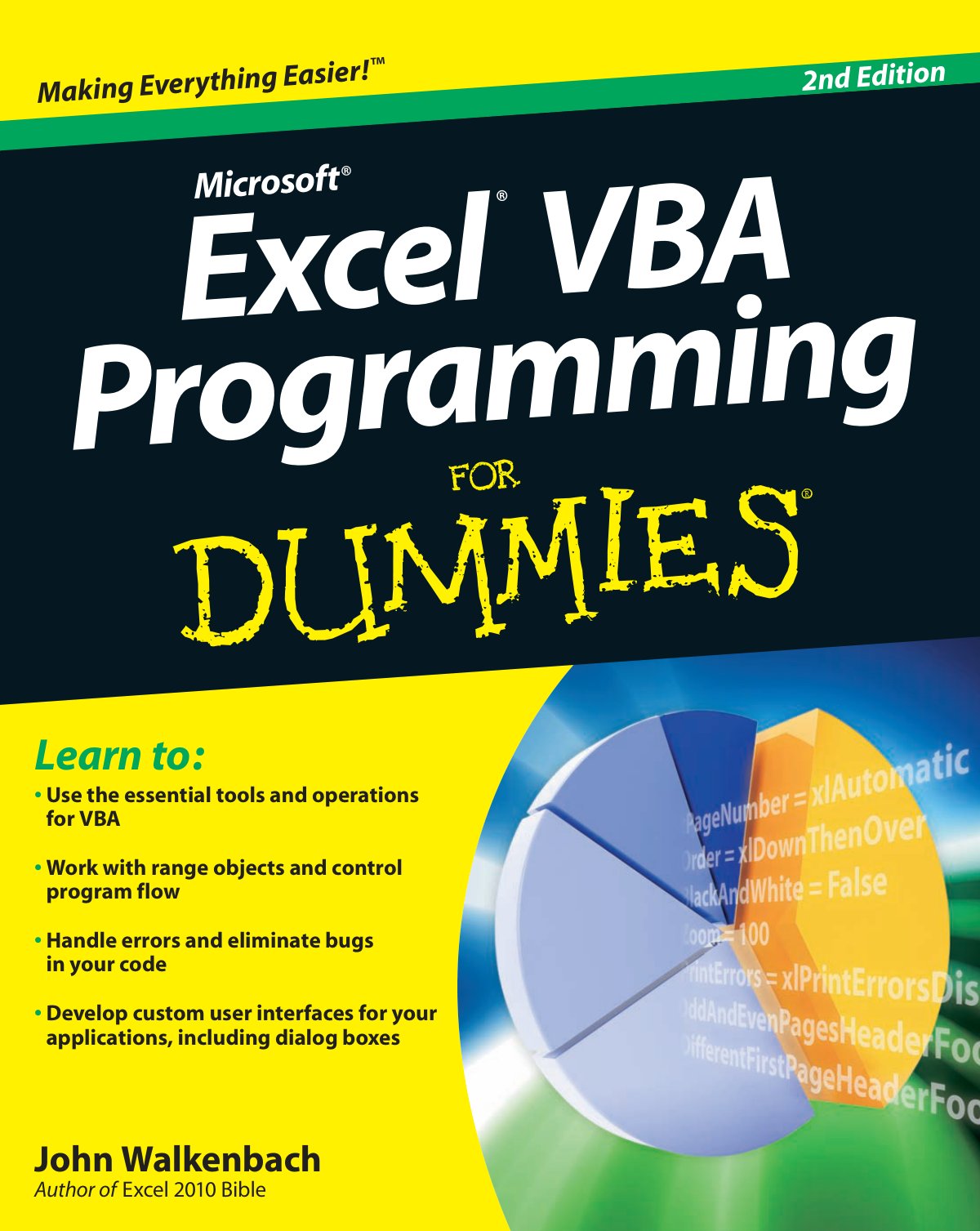 First page of Microsoft Excel VBA Programming for Dummies