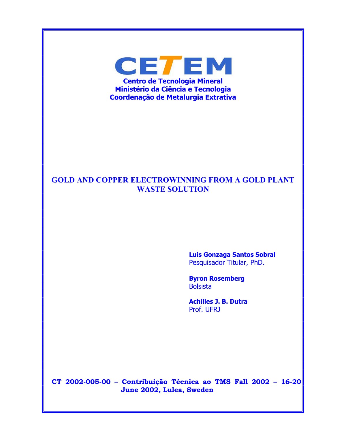 First page of CT2002 005 00