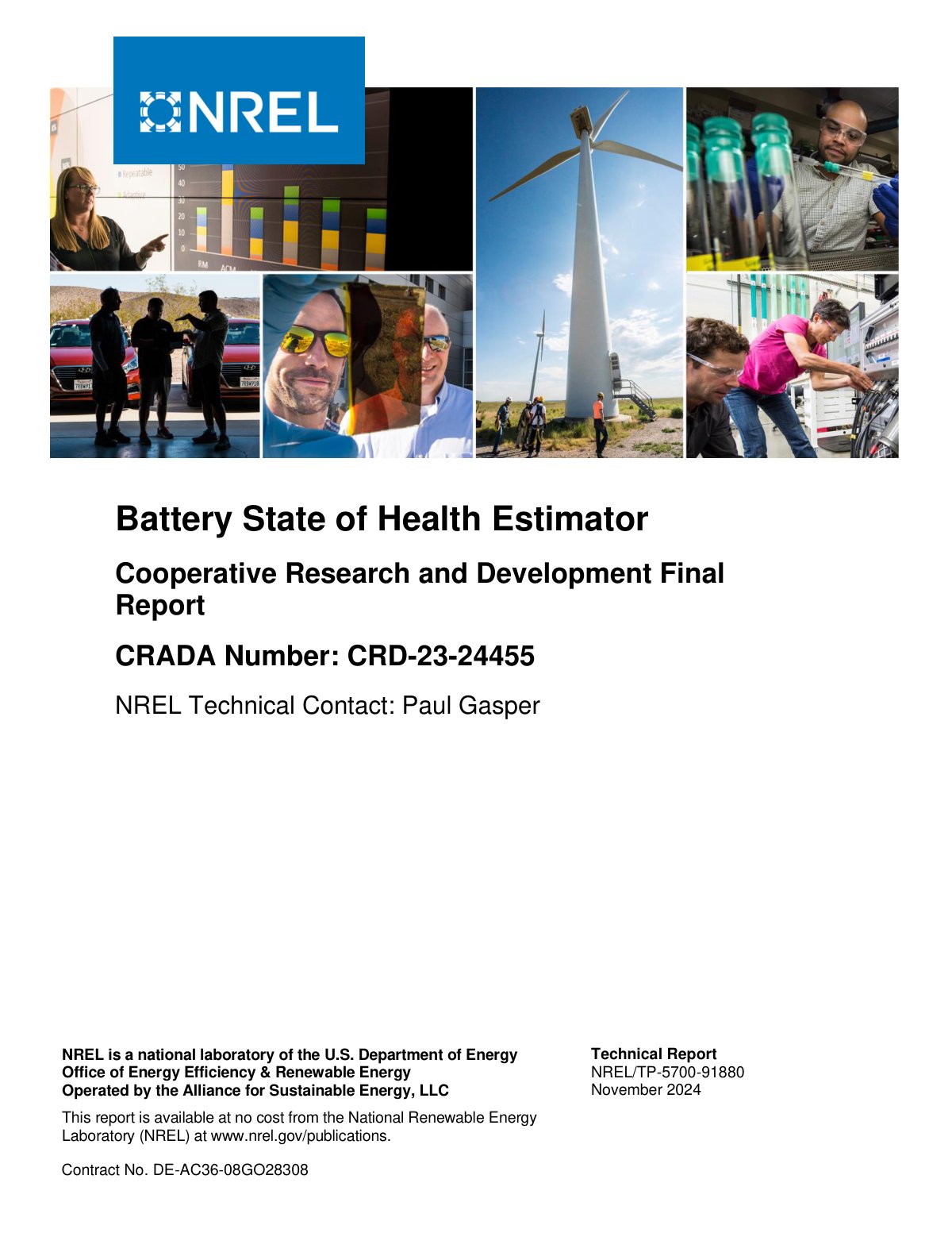 First page of 2024   Gasper   Battery State of Health Estimator Final Report