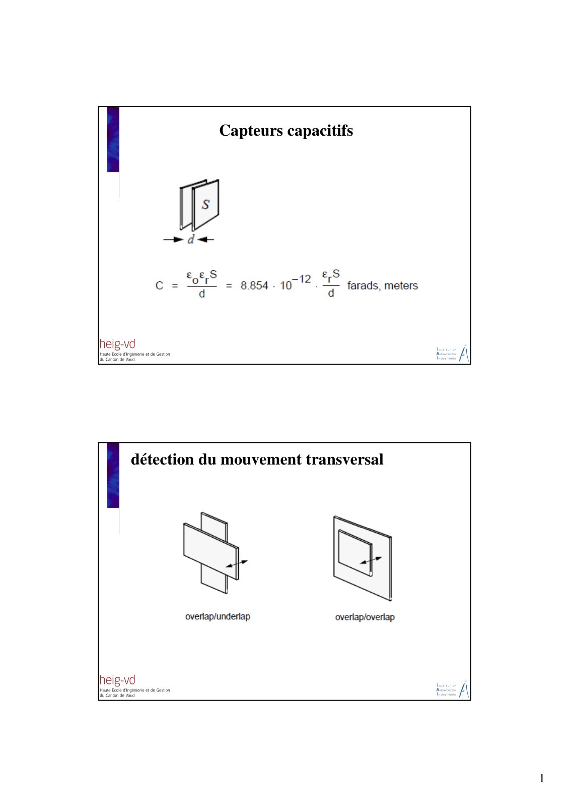 First page of capteurs capacitifs