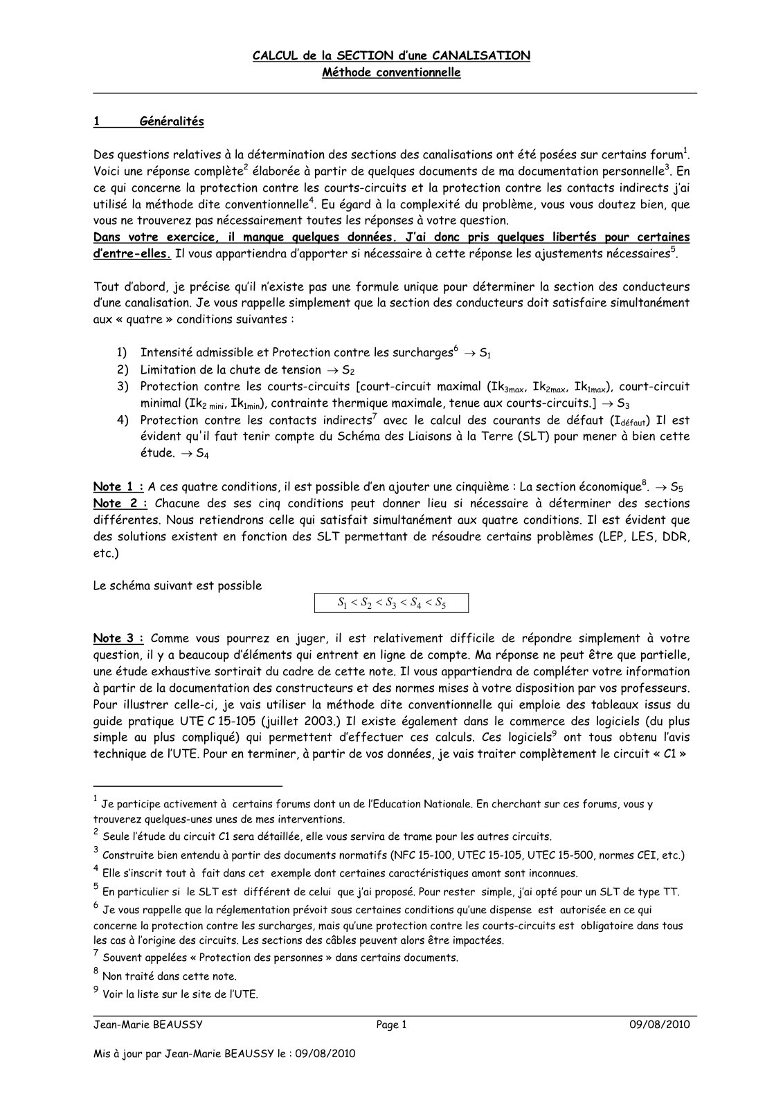 First page of section canalisation (1)