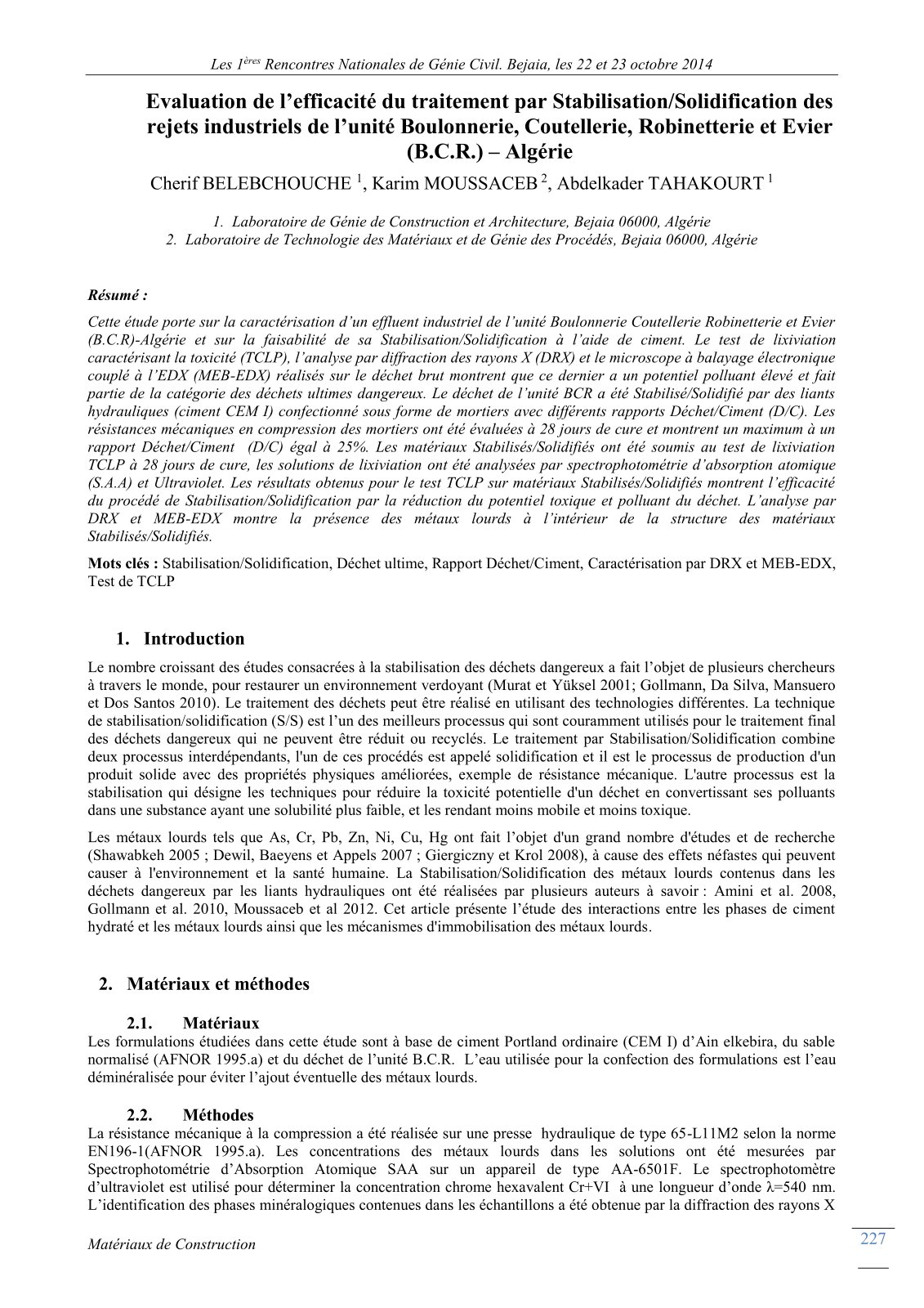 First page of Evaluation de l efficacite du traitement