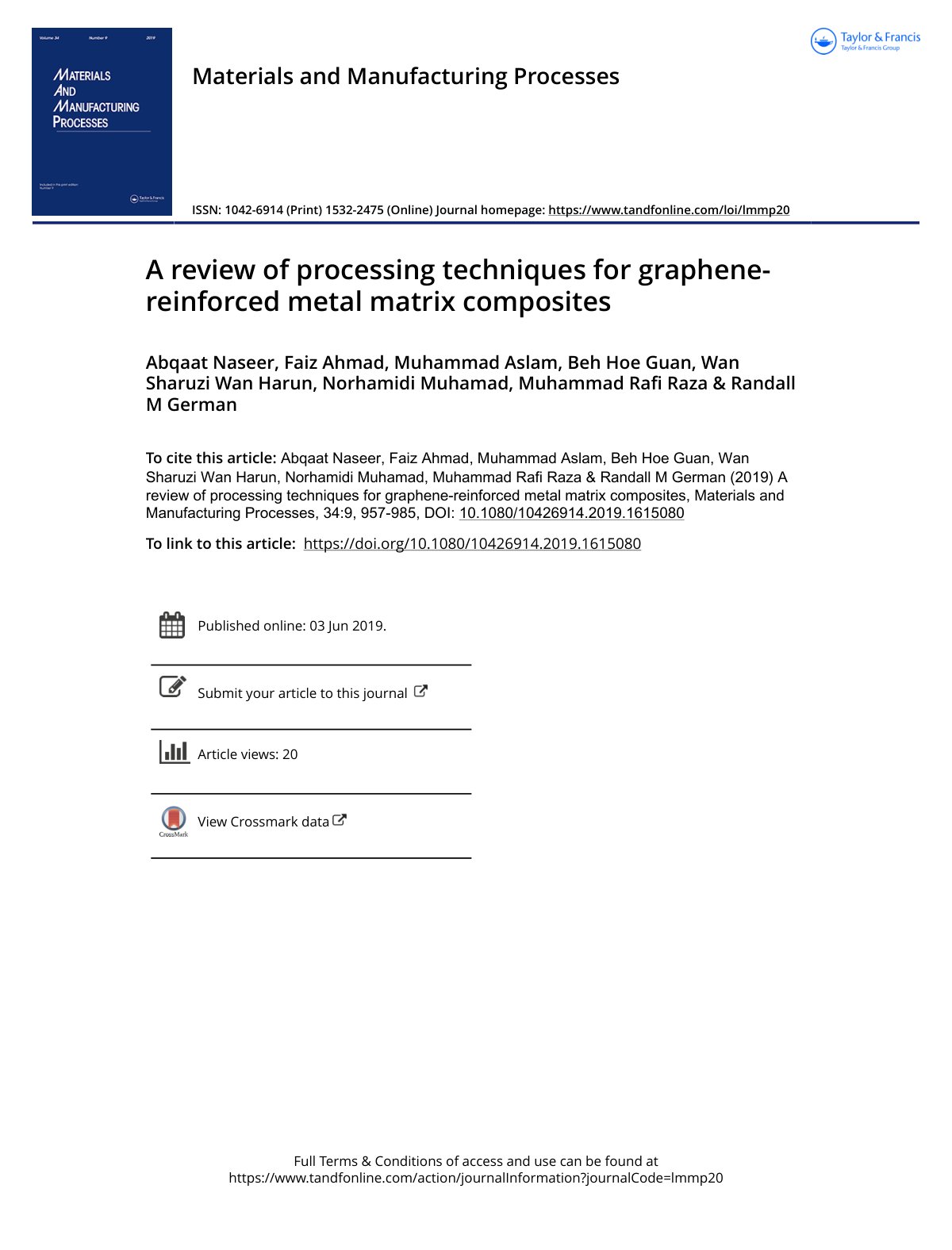 First page of A review of processing techniques for gr