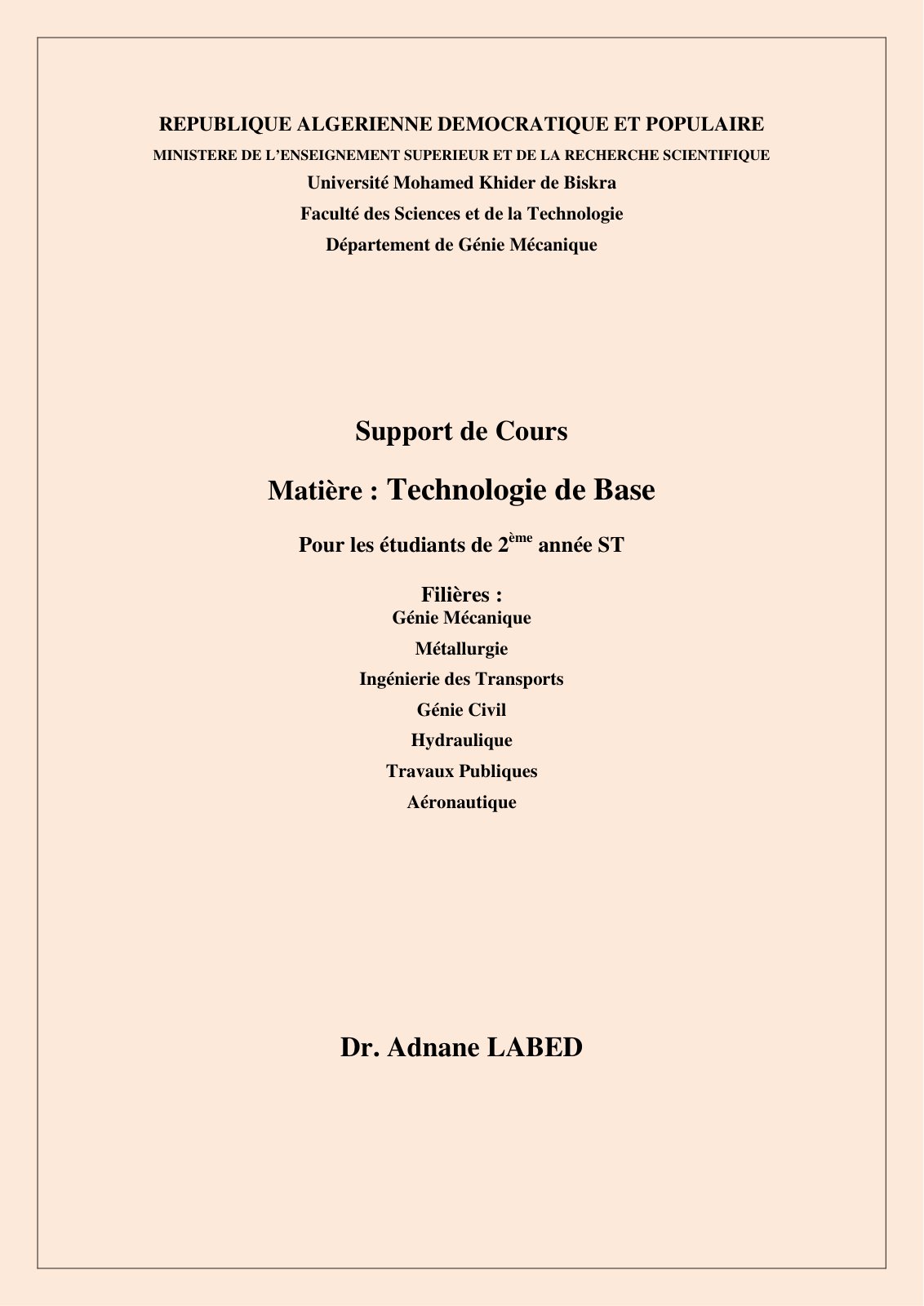 First page of TECHNO DE BASE