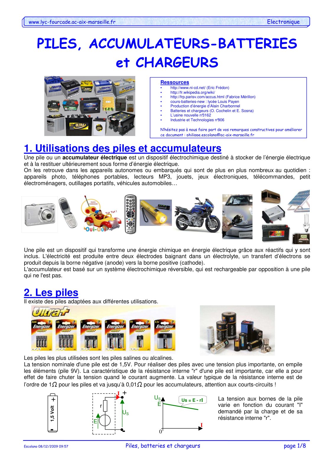 First page of accus cours