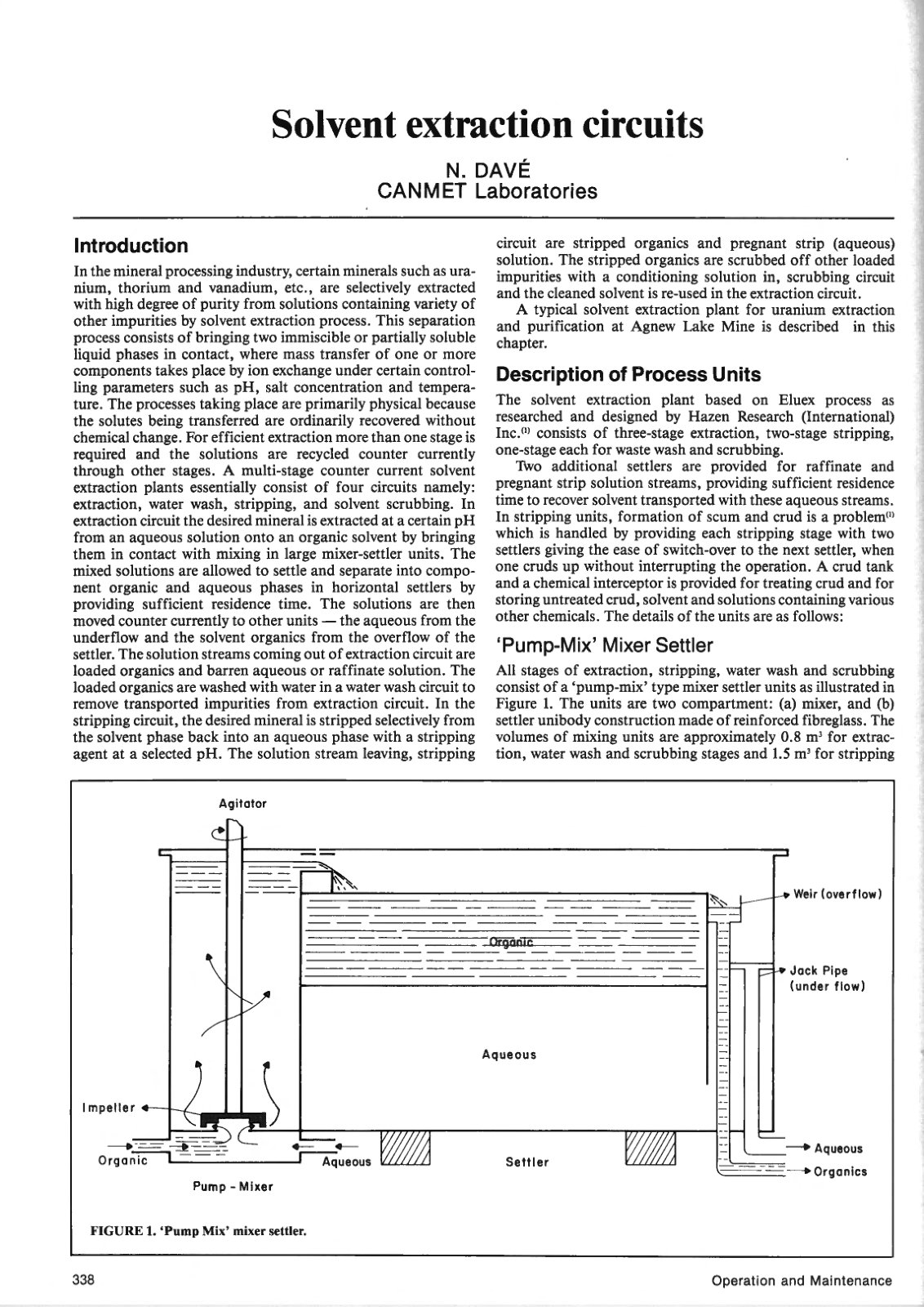 First page of Solvent extraction circuits