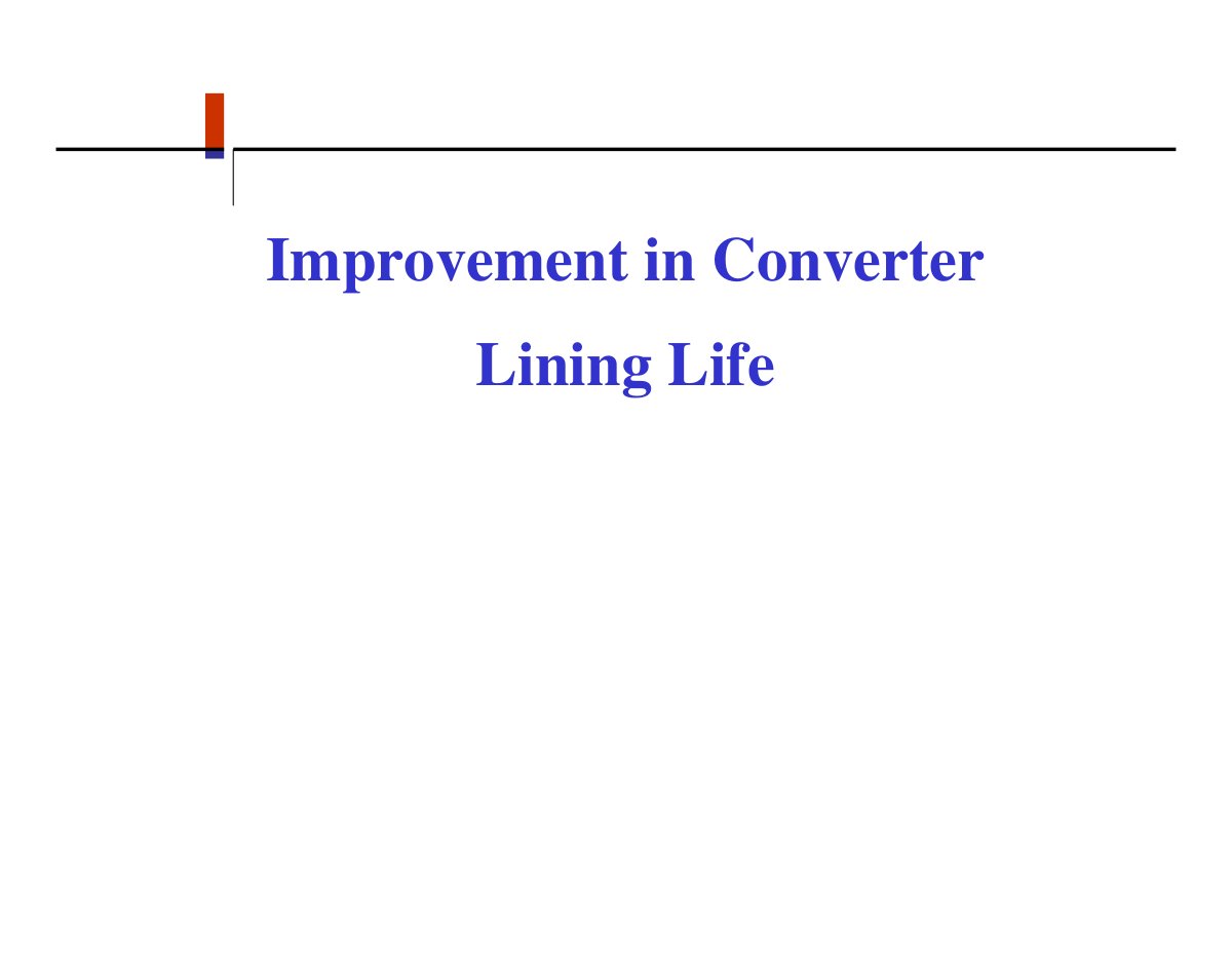 First page of Innovation in Converter Lining for Improved Life Cycle