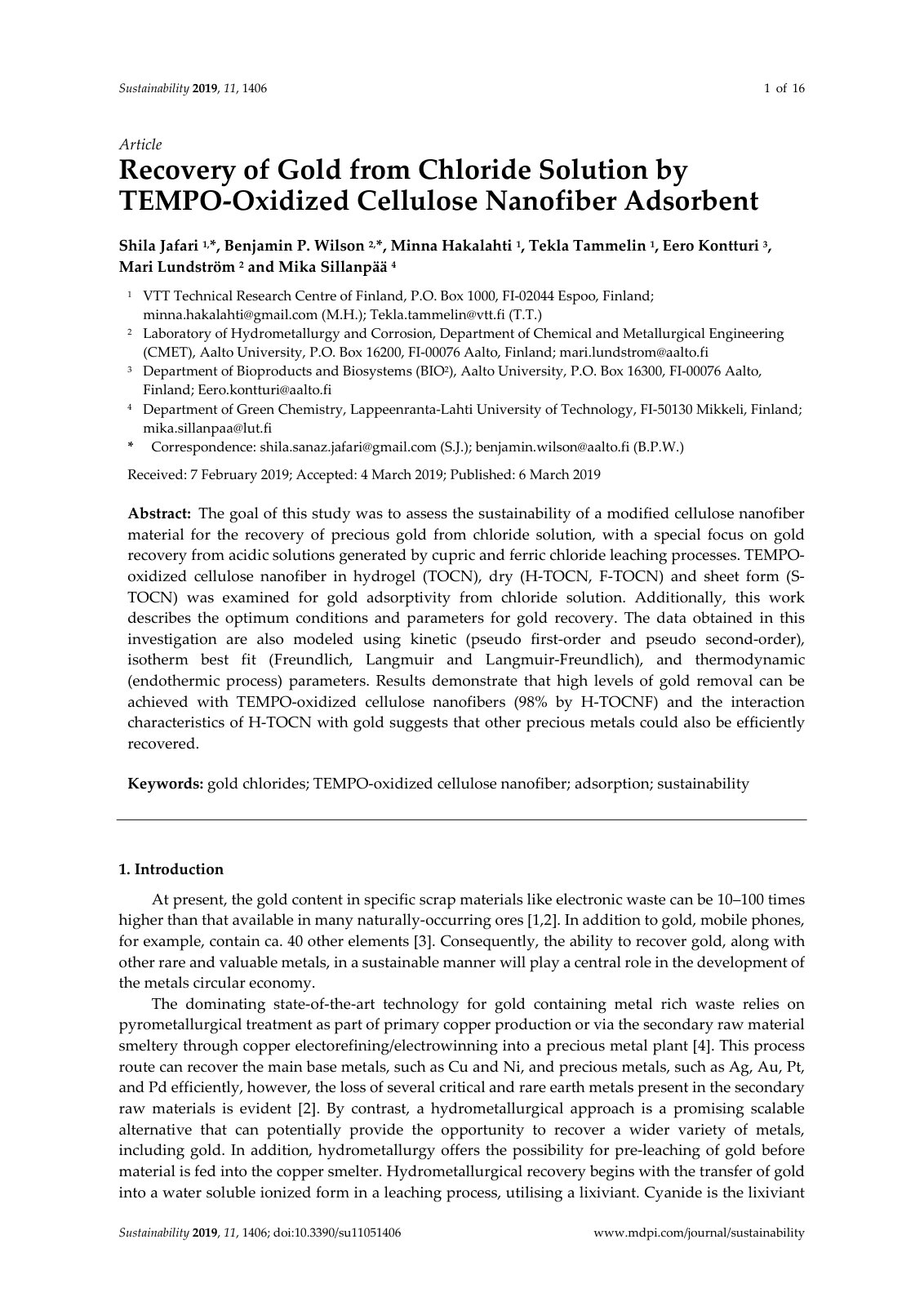 First page of sustainability 11 01406 1 pdf