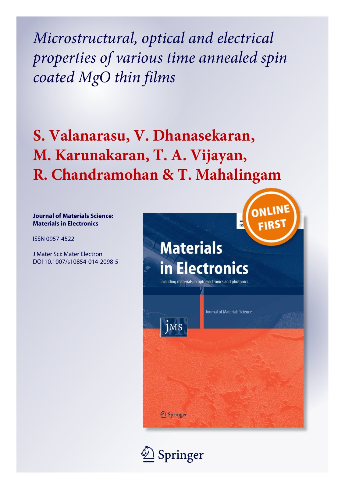 First page of Microstructural optical and electrical p