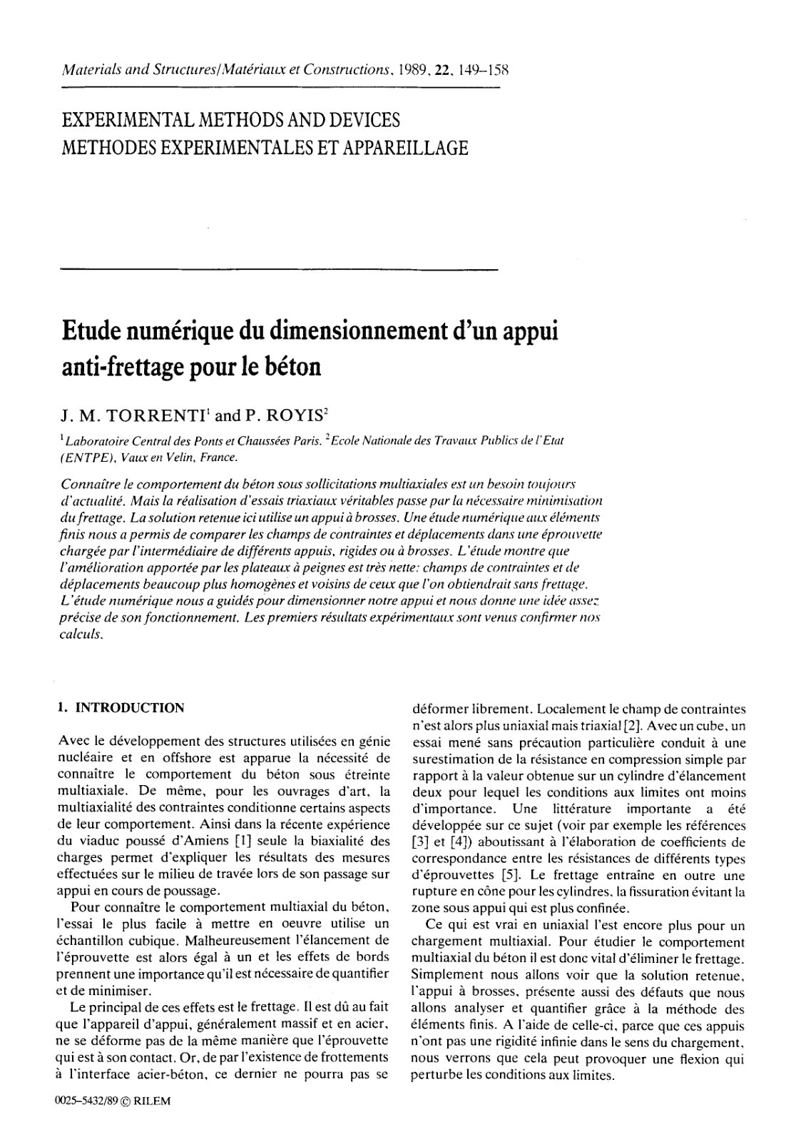 First page of Etude numerique du dimensionnement dun a