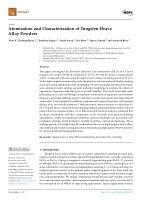 First page of 2026 Chattopadhyay Tungsten Heavy Alloy Powders
