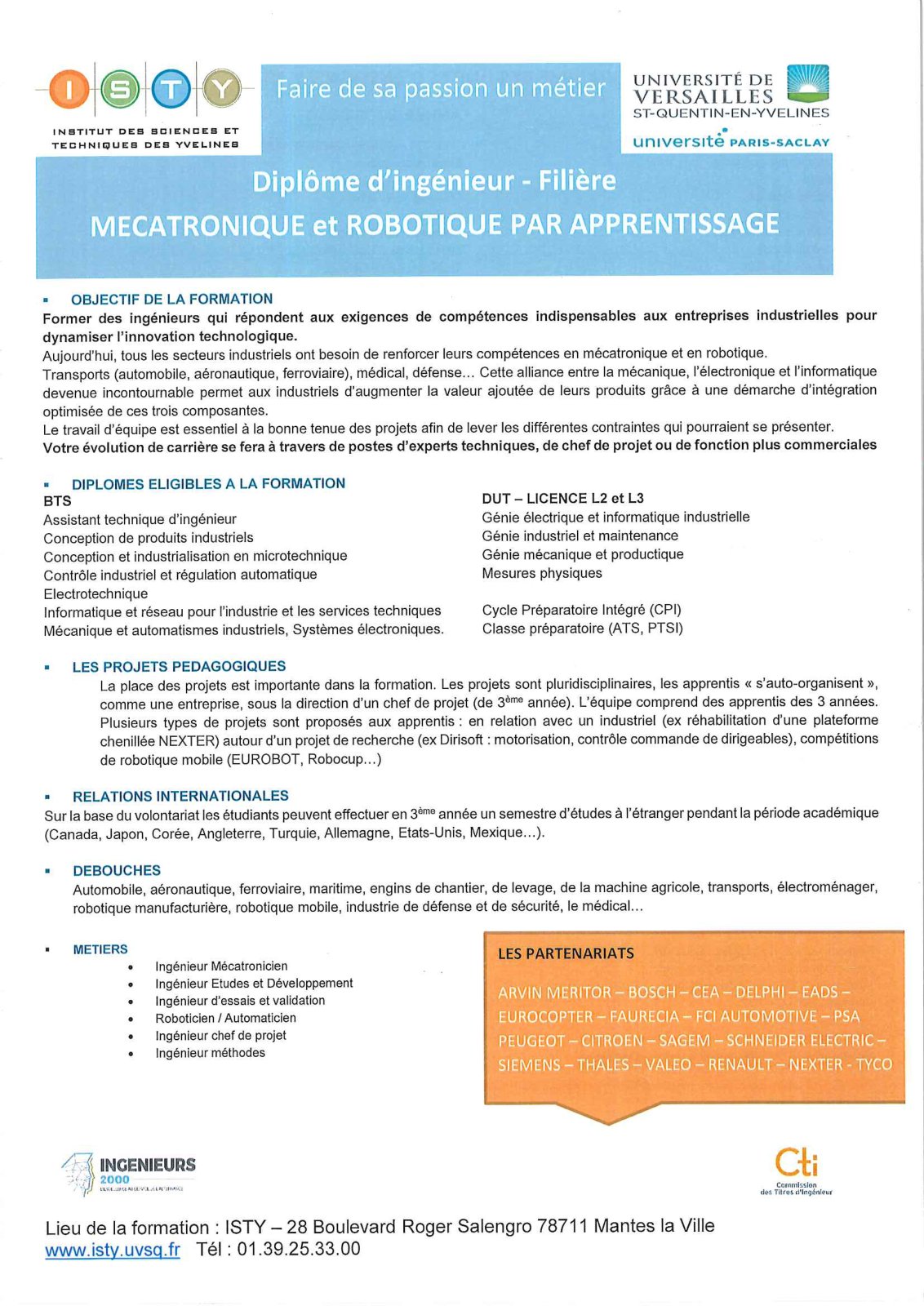 First page of maquette mecatronique