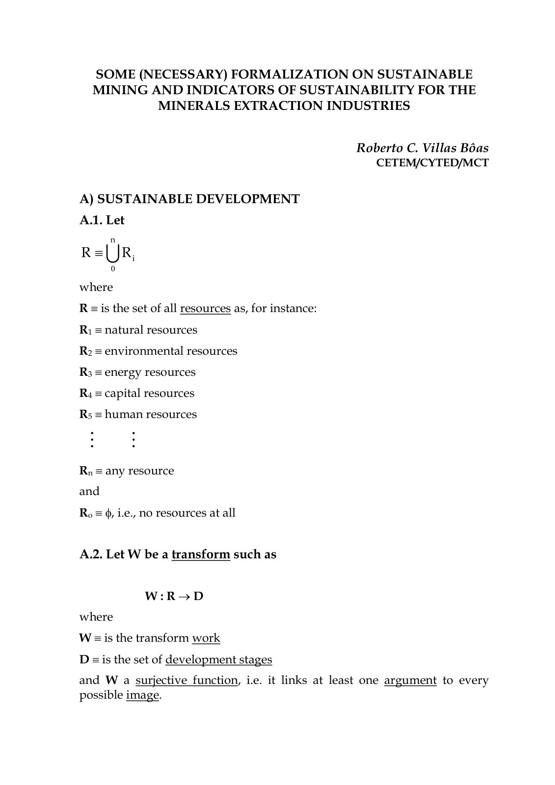 First page of SOME NECESSARY FORMALIZATION ON SUSTAINA