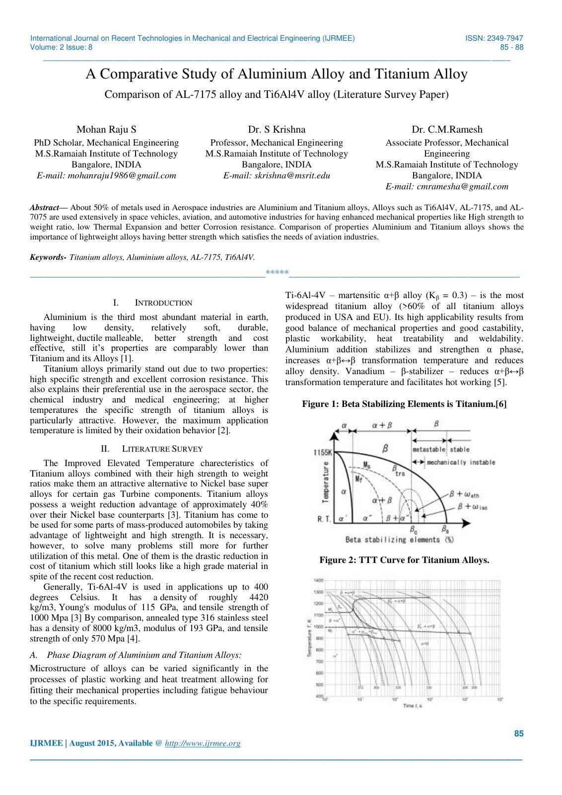First page of A Comparative Study of Aluminium Alloy a