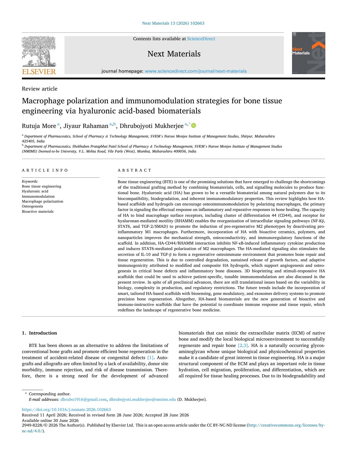 First page of Macrophage polarization and immunomodulation strategies for bon 2026 Next Ma