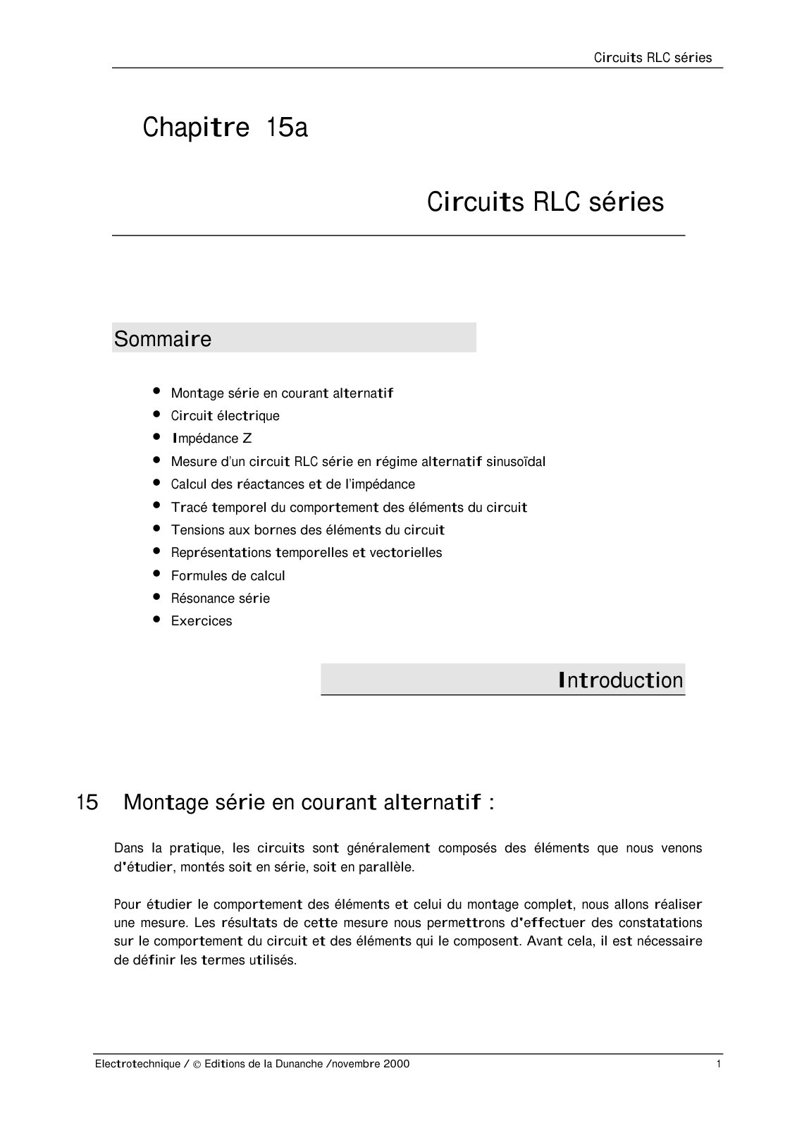 First page of rlcseries