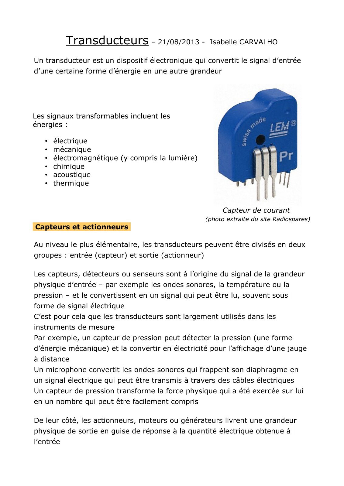 First page of transducteurs