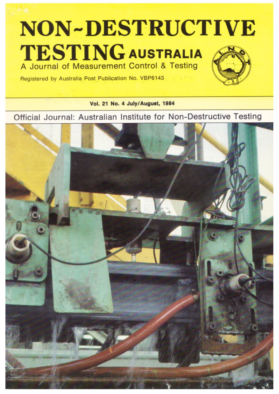 First page of On-Line Ultrasonic Testing of Rails at Whyalla