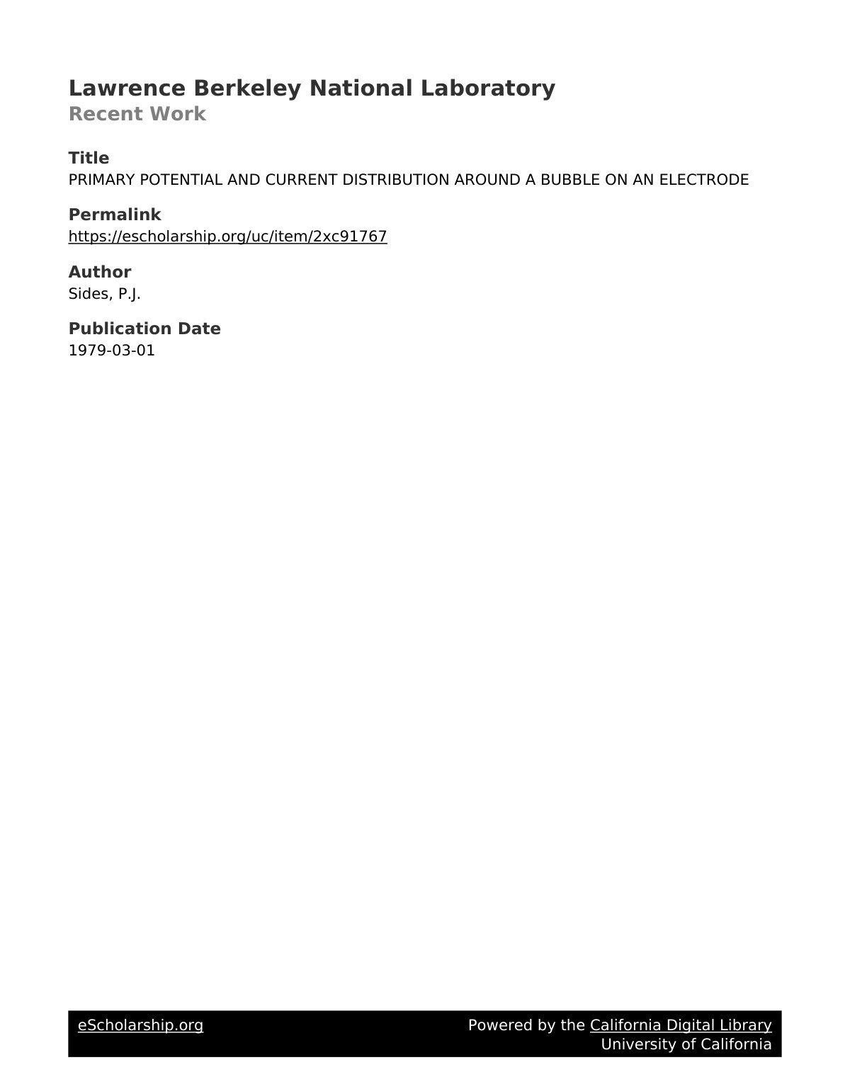 First page of Primary Potential and Current Distributi