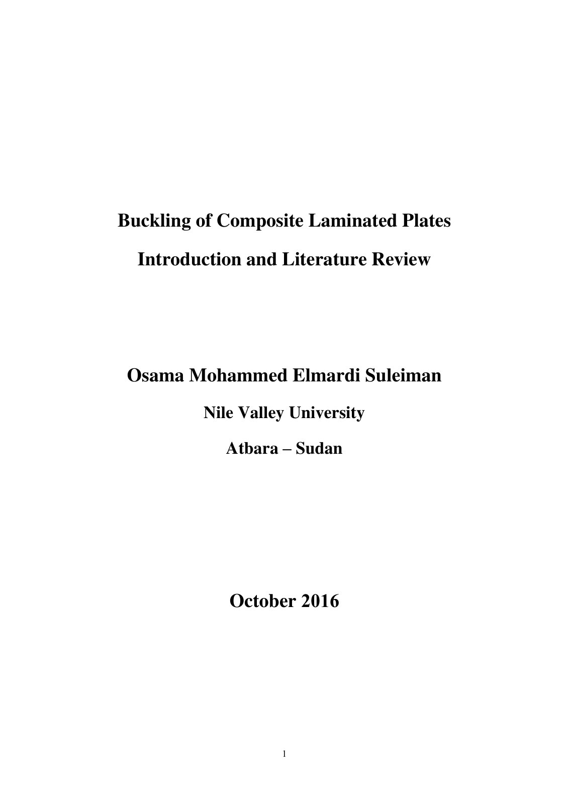 First page of Buckling of Composite Laminated Plates I