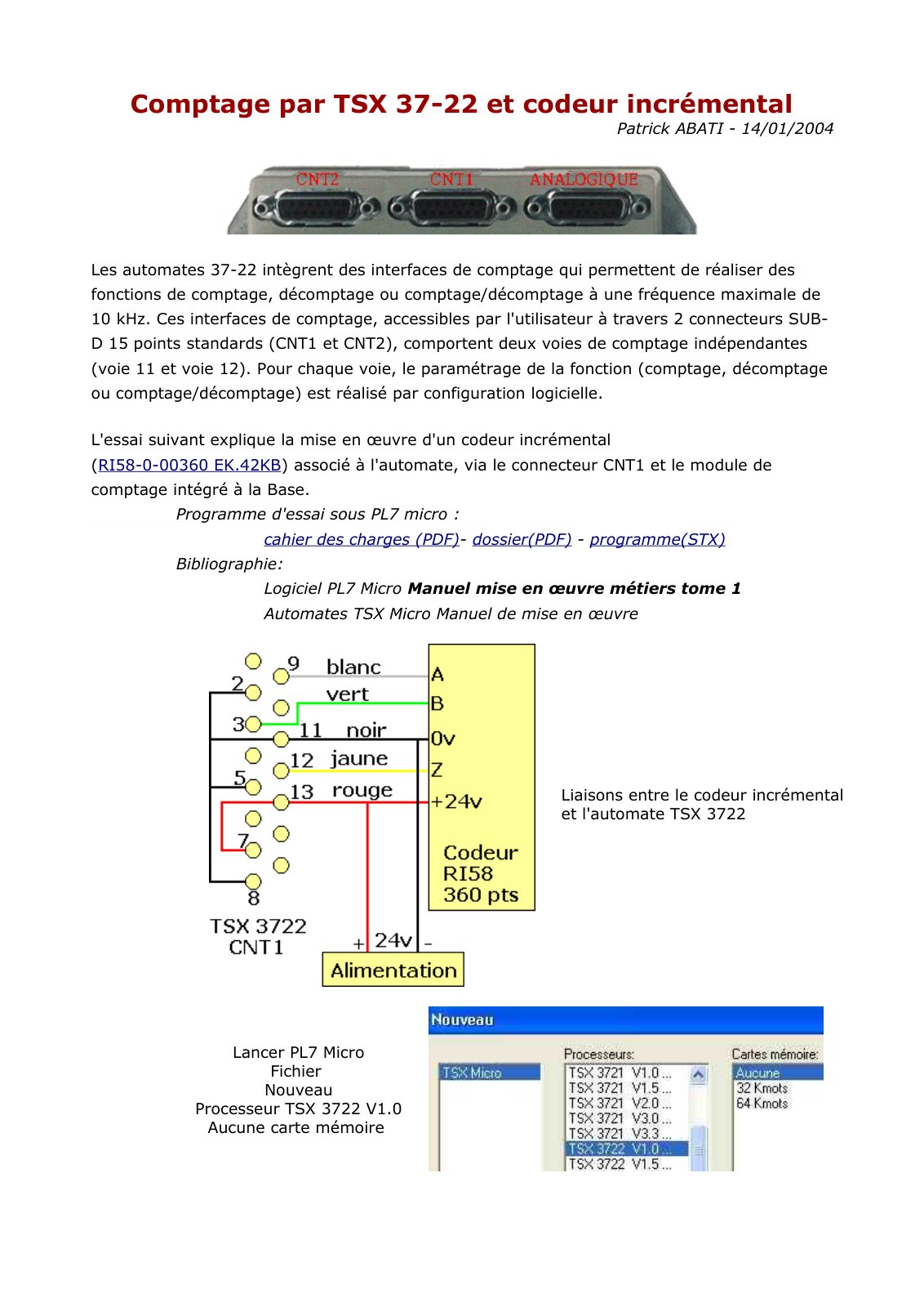 First page of comptage tsx