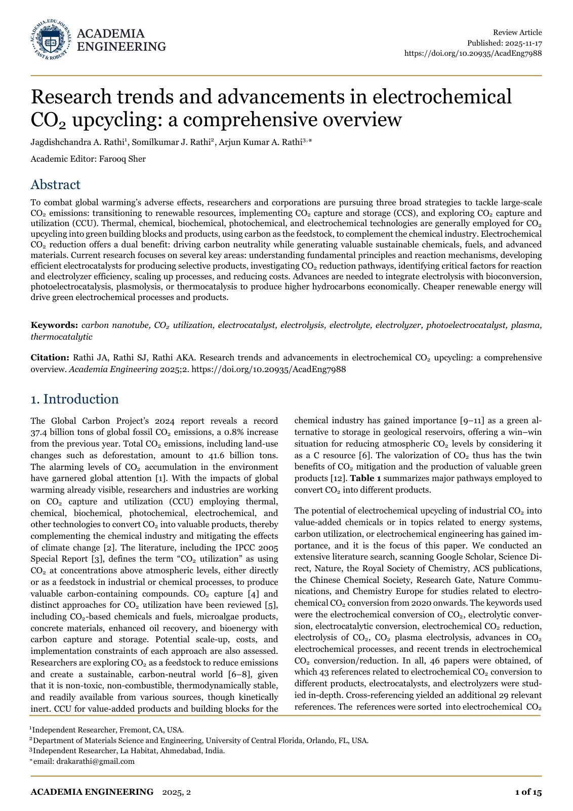 First page of Research trends and advancements in elec