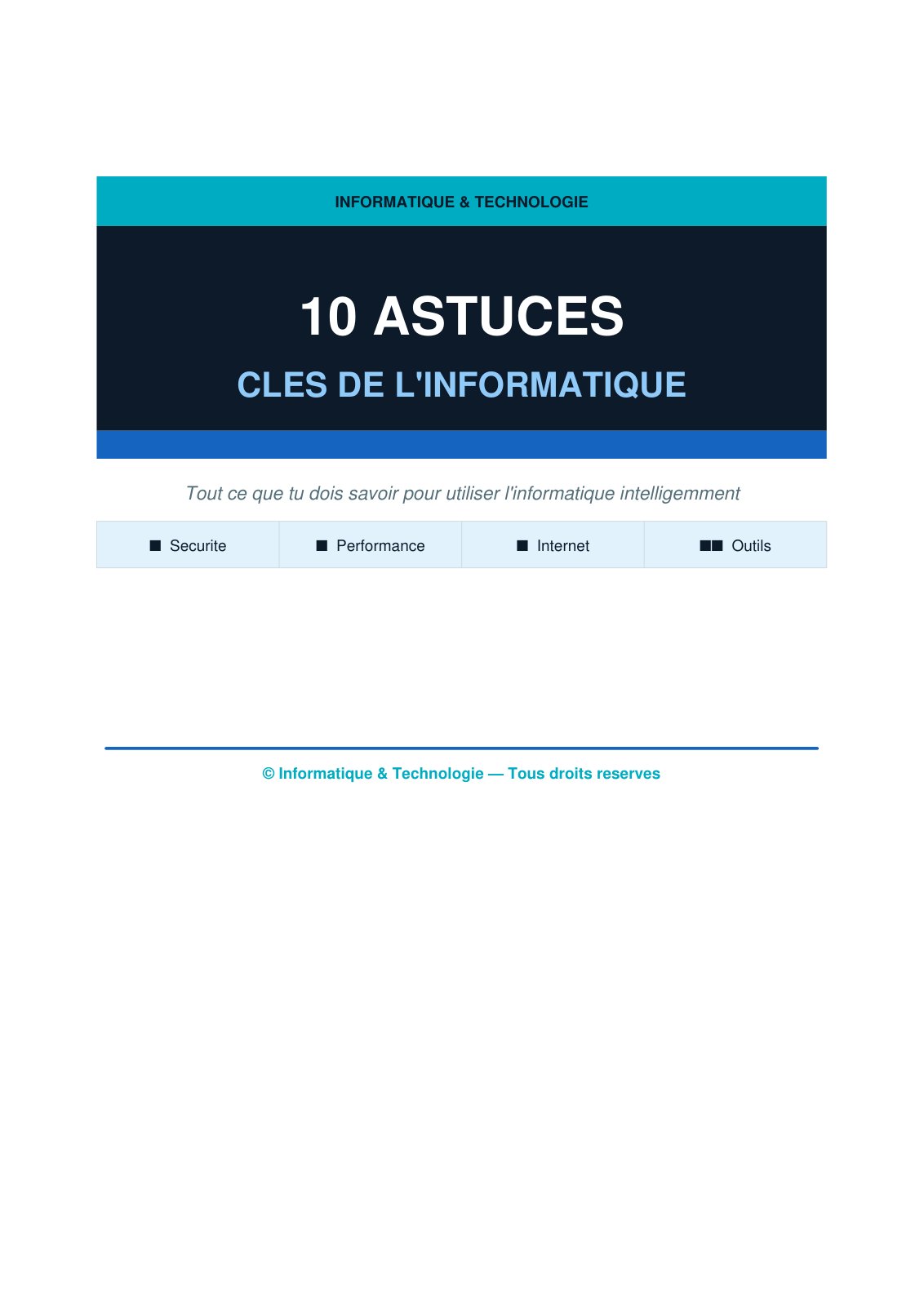 First page of 10 Astuces Informatique