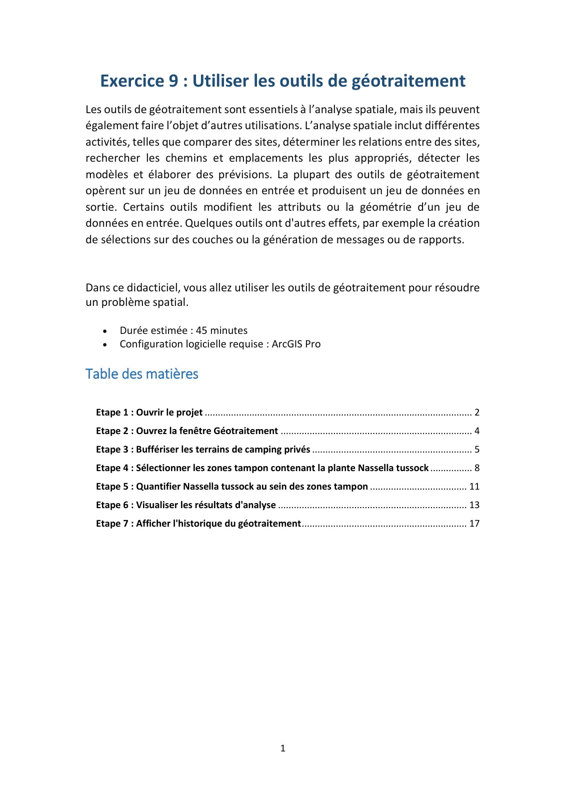 First page of 21   EX9 Utiliser les outils de g otraitement