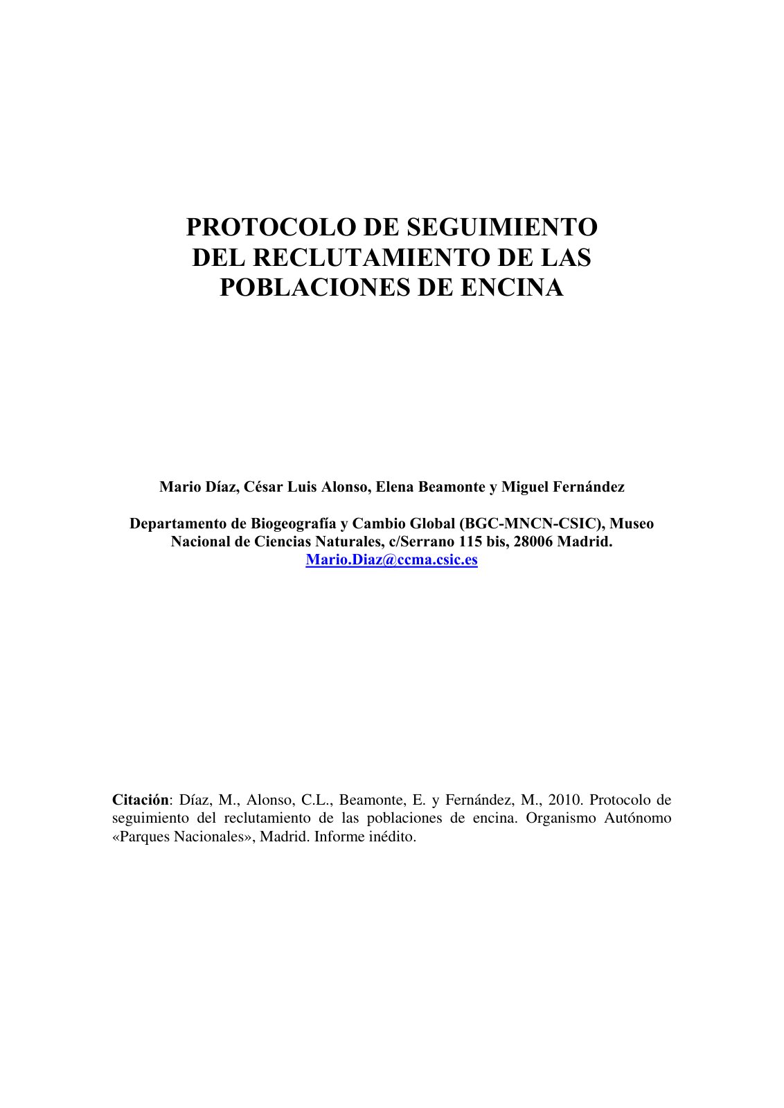 First page of Diaz etal Protocolo Reclutamiento Plantu