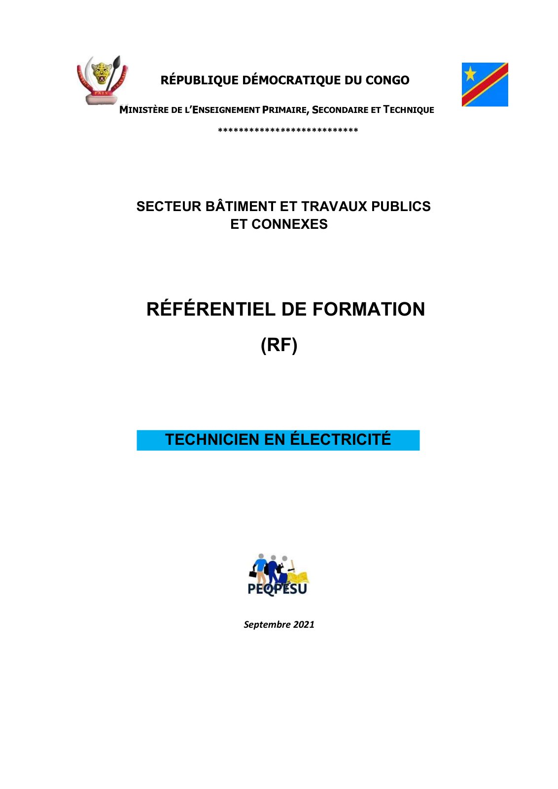 First page of MP RF ELECTRICITE 230311 001142