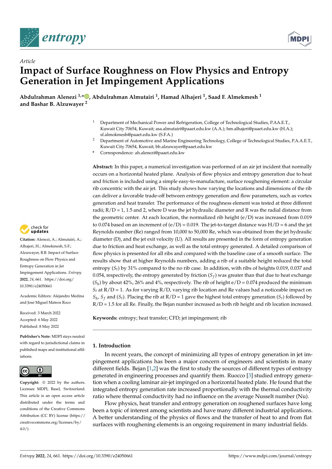 First page of Impact of Surface Roughness on Flow Phys