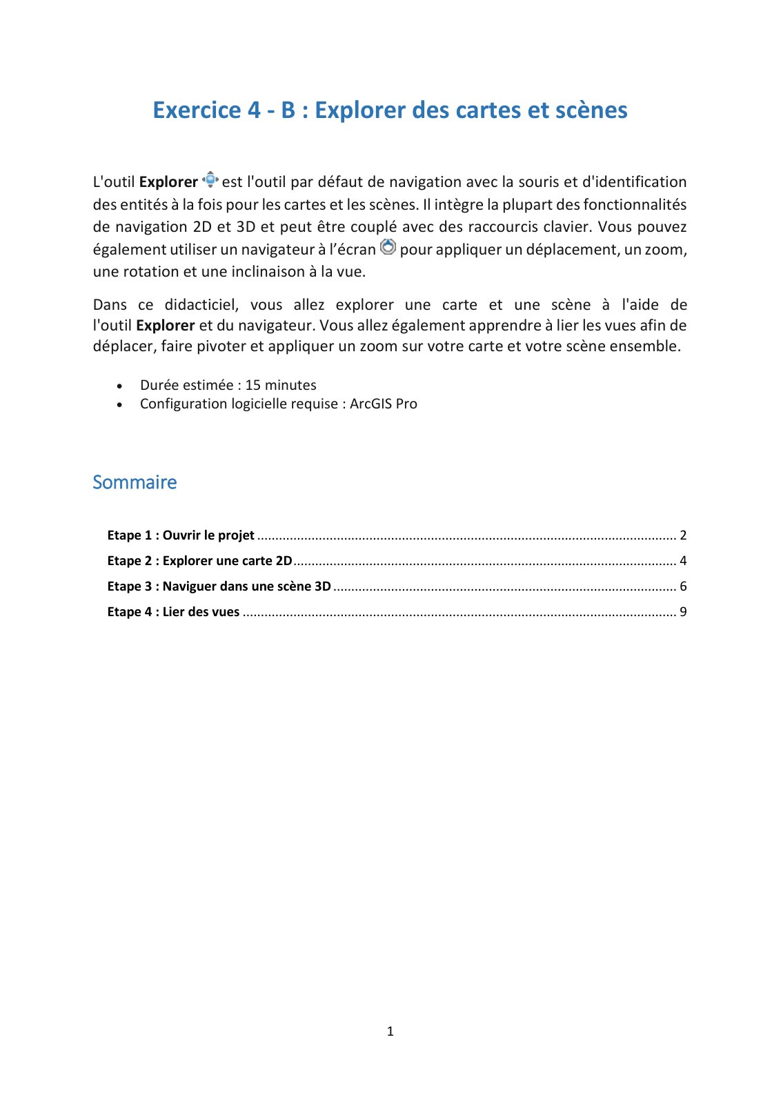 First page of 16   EX4 B Explorer des cartes et sc nes