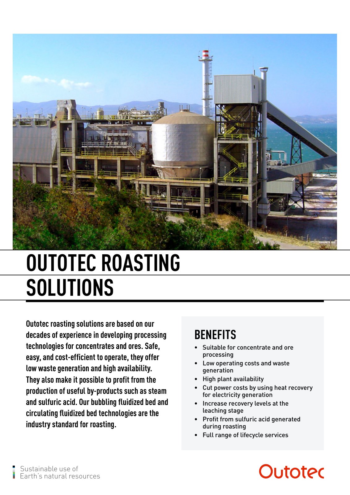 First page of ote outotec roasting solutions eng web