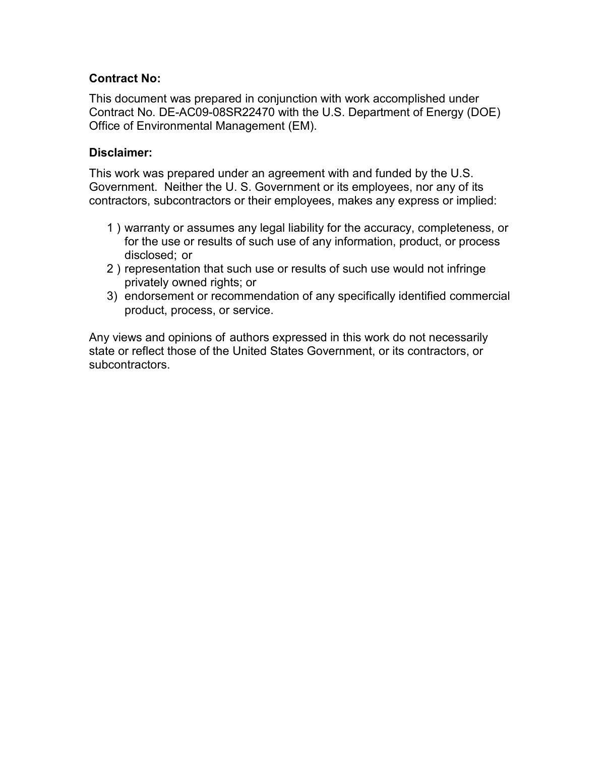 First page of M Area Mixed Waste Glasses II Durability