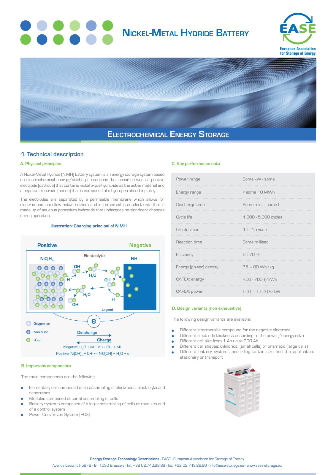 First page of EASE TD NiMH